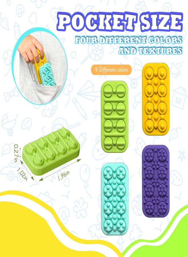 HuLiPaLi مجموعة ألعاب Pop It الحسية ثلاثية الأبعاد المطبوعة، 4 قطع، لعبة Little Ouchies لتخفيف الألم - ألعاب حسية للكبار والأطفال، مناسبة للأطفال المصابين بالتوحد واضطراب فرط الحركة ونقص الانتباه - لتخفيف التوتر في المكتب والفصل الدراسي - Image 2